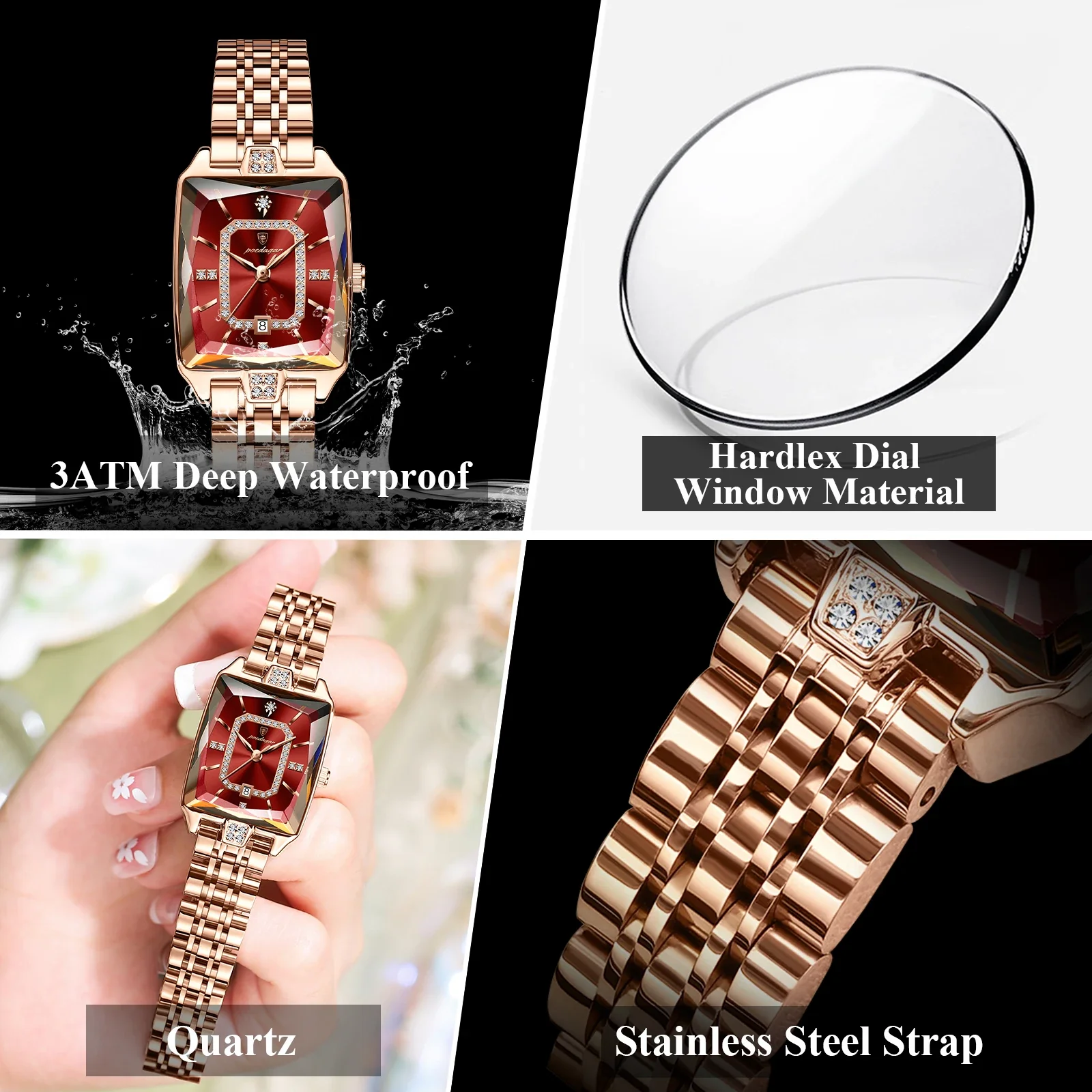Women’s Luxury Rectangle Watch - Image 5