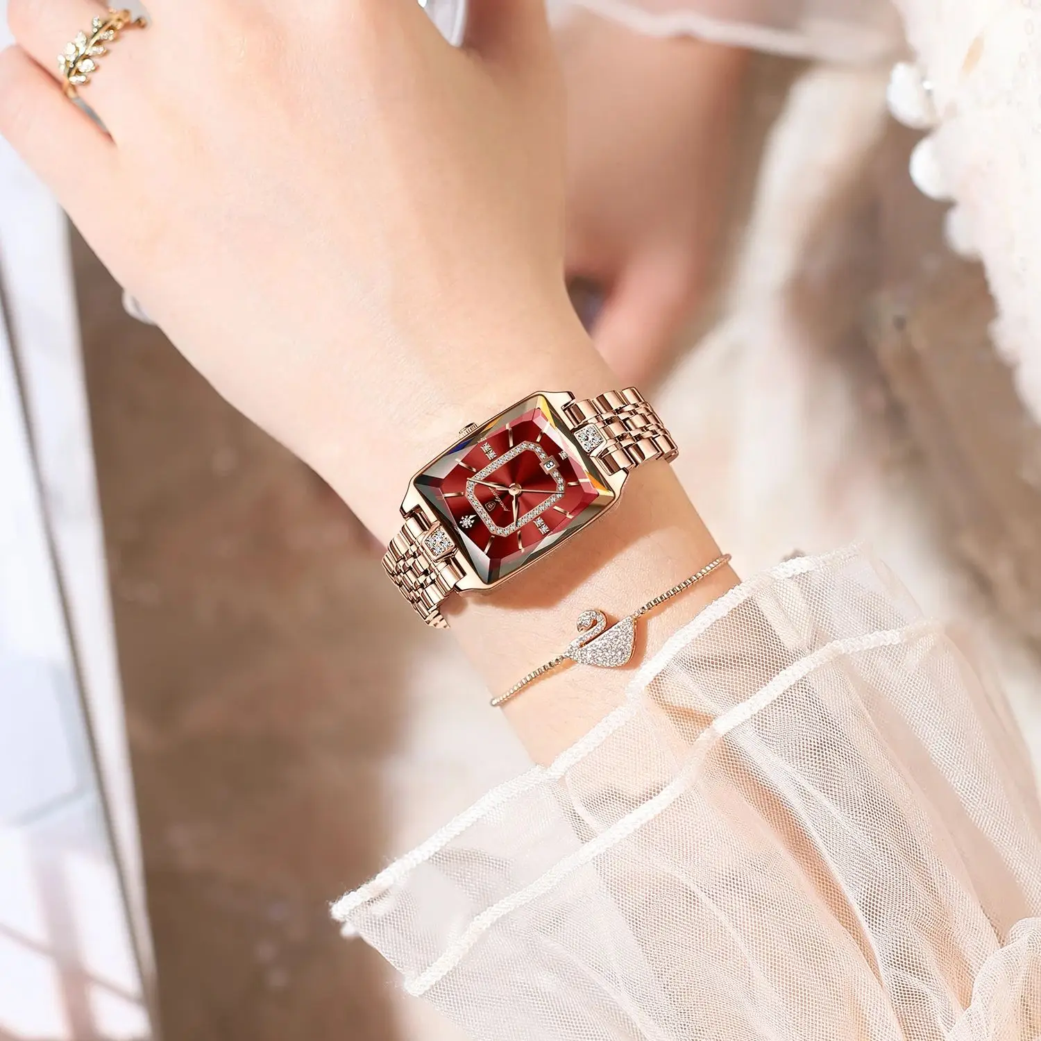 Women’s Luxury Rectangle Watch - Image 6