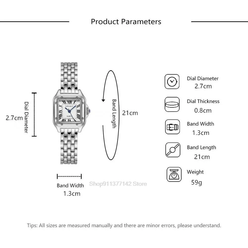 Women’s Luxury Roman Numerals Square Watch - Image 4