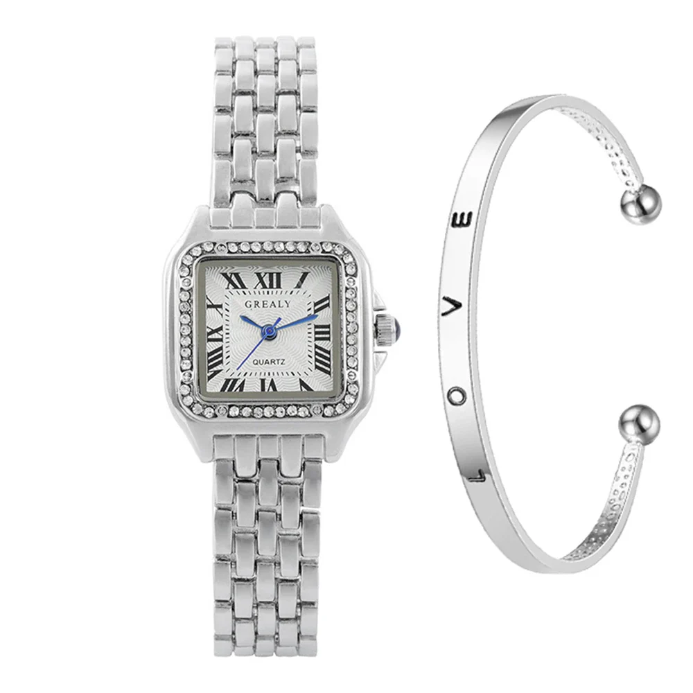 Women’s Luxury Roman Numerals Square Watch - Image 7